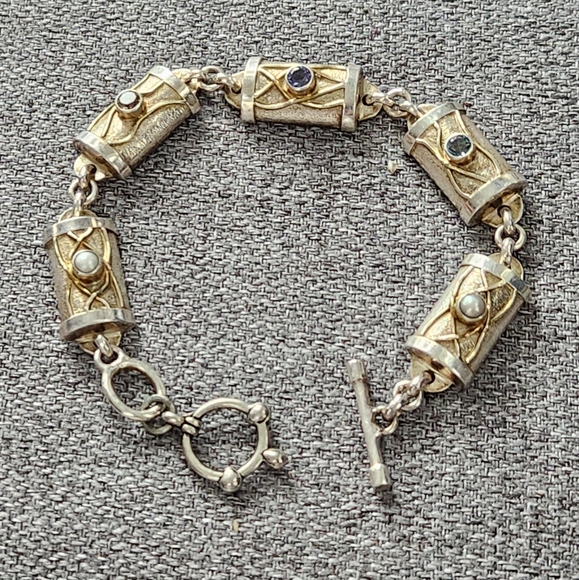 Vintage RARE Michou Sterling Silver and 22k Gold Vermeil...